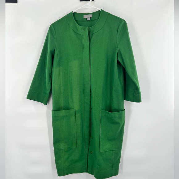 COS Jackets & Blazers - COS green button front pea coat nylon cashmere blend 4